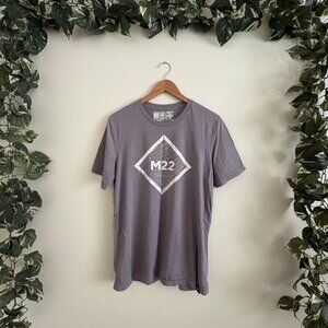 M22 Michigan Short Sleeve Graphic Shirt Grey White Men’s Size L